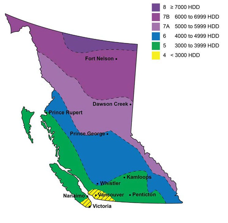 Map showing Climate Zone 4